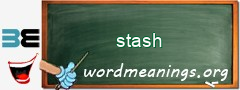 WordMeaning blackboard for stash